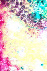 Explosion of Watercolour Vibrant Paint With Swirls and Splashes Abstract Background
