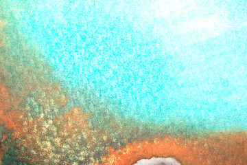 Explosion of Watercolour Vibrant Paint With Swirls and Splashes Abstract Background