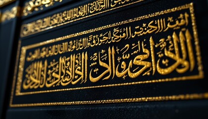 an open book, which appears to be a quran given its gold trimmed pages with arabic script in black