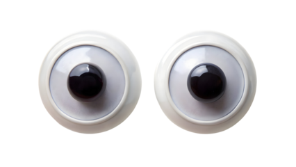 Playful googly eyes staring intently, perfect for humorous designs, quirky projects, and eye-catching creative concepts, adding a fun whimsical touch to your work