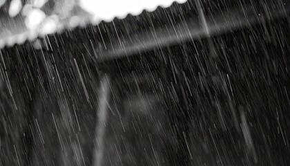 Heavy Rain Curtain Overlay: Dense Slanted Drops on Transparent Background