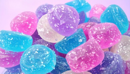 Iridescent Jelly Candies with Pastel Colors
