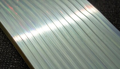 Iridescent Resin Sheet with Glowing Ripple Wave Pattern