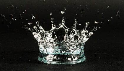 Frozen Water Splash Crown Abstract Metal Texture