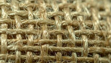 Close-Up of Hemp Twill Fabric Texture