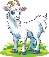 vector illustration of a goat