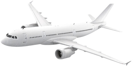 White passenger jet, side view