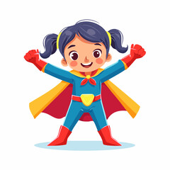 Cute Girl Superhero Character

