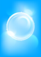 glass effect blue background