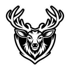 A glyph style icon showing a deer logo