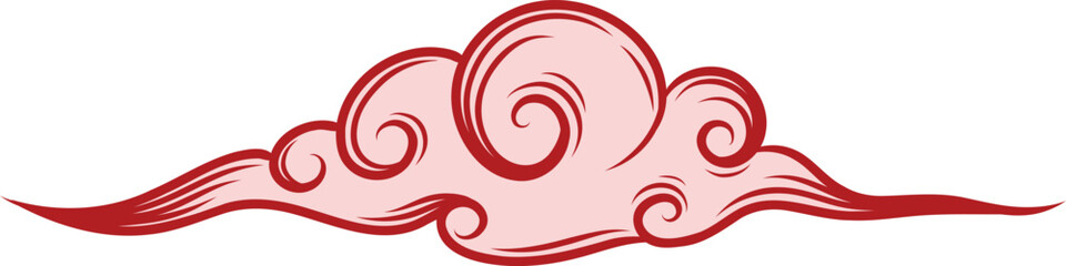 Art & IllustrationContemporary depiction of Chinese/Japanese red clouds, infused with elegant festival elements.