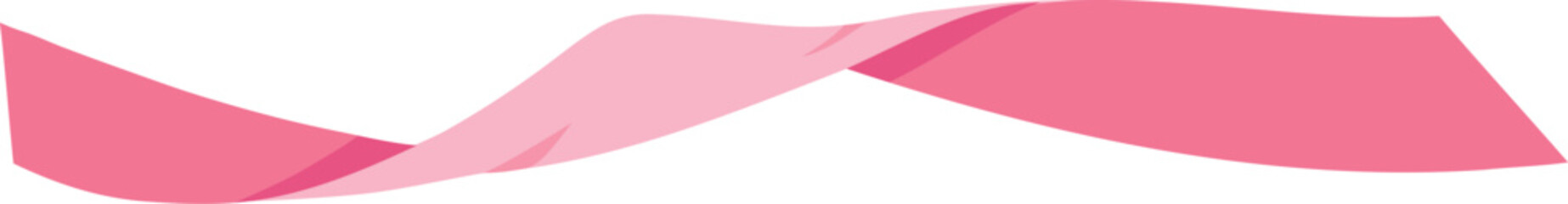 Pink ribbon long curly elements use for aniversary card , presentation or celebrate card ,Vector design 