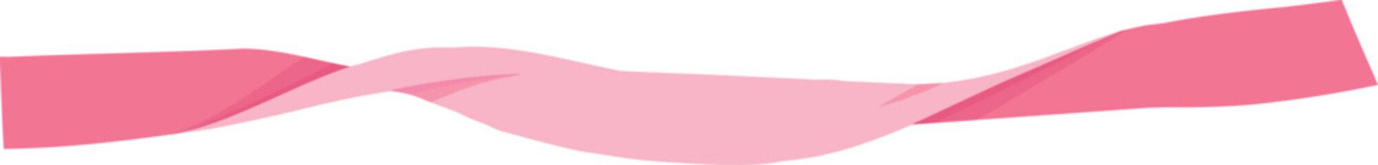 Pink ribbon long curly elements use for aniversary card , presentation or celebrate card ,Vector design 