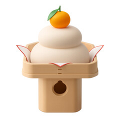 鏡餅 イラスト リアル 3D