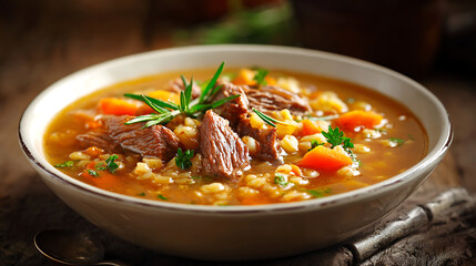 Hearty Beef and Vegetable Stew with Fresh Herbs