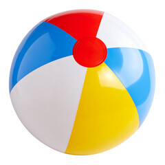 Obraz premium PNG Vibrant Beach Ball: A playful beach ball with colorful segments, evoking memories of sunny days and seaside fun. 