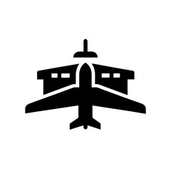 Airplane parked at the airport terminal illustration on transparent background