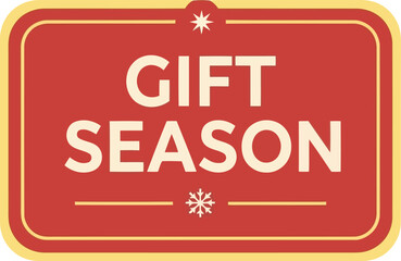 Gift season neon sign holiday shopping celebration event marketing promo vector