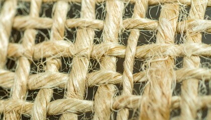 Close Up of Hemp Cloth Texture