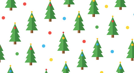 Cute christmas tree seamless pattern festive holiday design for winter celebrations vector illustration vector