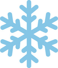 Abstract blue snowflake icon delicate geometric winter frost crystal design vector
