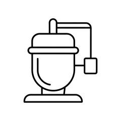 Illustration of a kitchen mixer in a simple style on transparent background