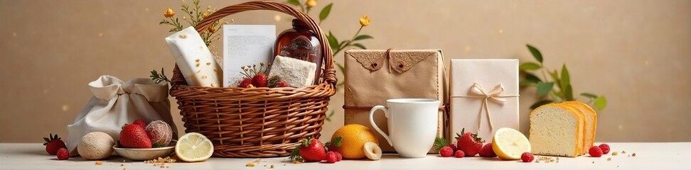 Luxurious Corporate Gift Basket Overflowing with Gourmet Treats and Stationery ? Perfect for Celebrating Success and Showing Appreciation to Valued Clients and Employees