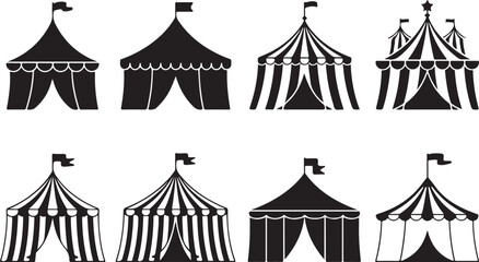 Circus Tent Silhouette Collection For Festive Event
