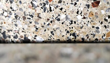 Close Up Beige Terrazzo Texture with Micro Flecks