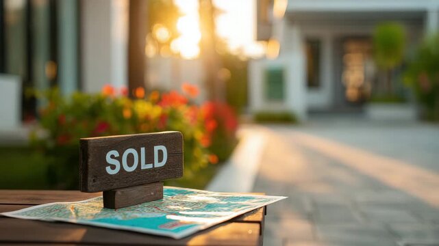 Celebrating a successful home sale with a sold sign marking a new chapter, new beginnings, and the joy of finding the perfect place
