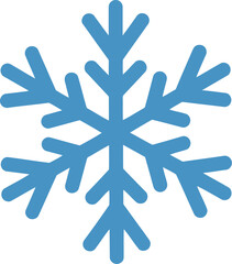 Abstract blue snowflake ice crystal winter season holiday decoration ornament festive design element vector