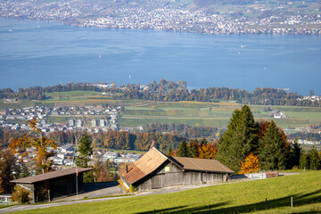 Aussicht auf den Z&uuml;richsee, Etzel, Schwyz