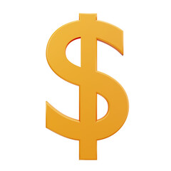 Fototapeta premium 3D Dollar Currency Symbol Finance Concept