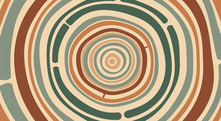 Naklejka premium Earthy concentric rings design with modern colors for a calming, organic background or artistic wall art for peaceful interiors and nature lovers