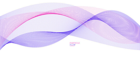 Smooth abstract background with arrays of flowing particles, light and soft vector design, luxury style illustration, motion wind effect.