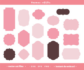 Set of vector vintage frames templates