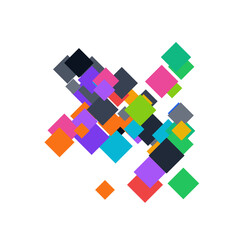 Obraz premium Rhombus Scatter Contemporary Illustration Transparent