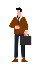 Worker Male Flat Illustration