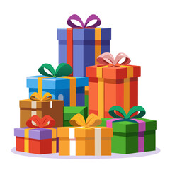 gift boxes vector illustration