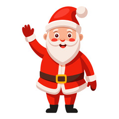vector of santa claus with a gift