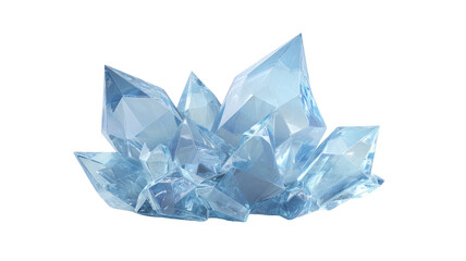 Obraz premium Drawing of light tube crystal formation with glowing translucent structure and geometric mineral shapes isolated on white background