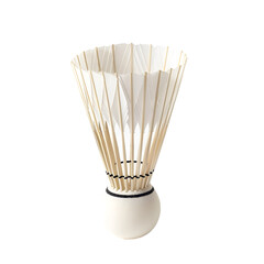 Badminton shuttlecock isolated on white background