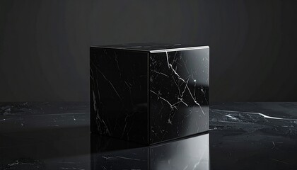 Marble cube sleek dark elegant and stylish