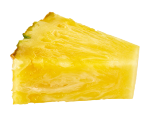 Sweet tropical pineapple slice presenting fresh yellow fruit, juicy texture, and healthy raw food ready for consuming