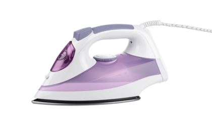 an electrical iron isolated on transparent background.