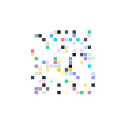 Art Pixel Tiles Glassmorphism Illustration