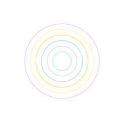 Vignette Pastel Rings Art Glassmorphism