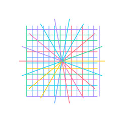Cyber Neon Grid Art Glassmorphism
