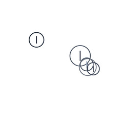 Line Icon Circles Art Glassmorphism