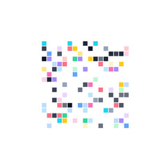 Art Pixel Tiles Glassmorphism Illustration